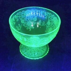 Glowing Green Decorative Bowl SET
